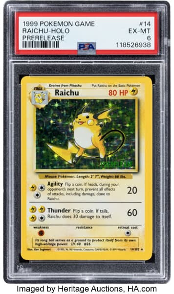 1999 Raichu Holo Prerelease